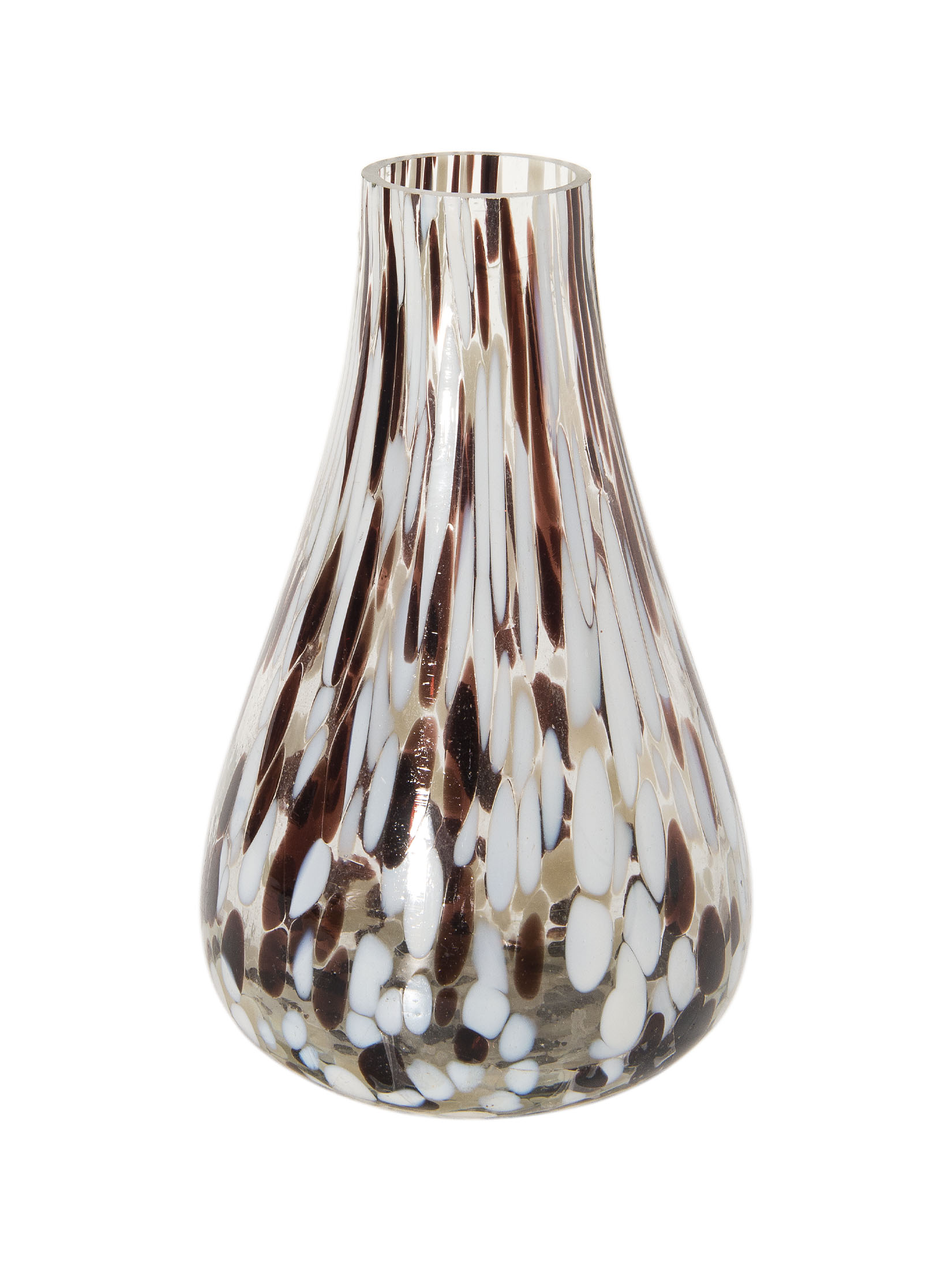 Therry Deko-Vase, Weiss/Braun