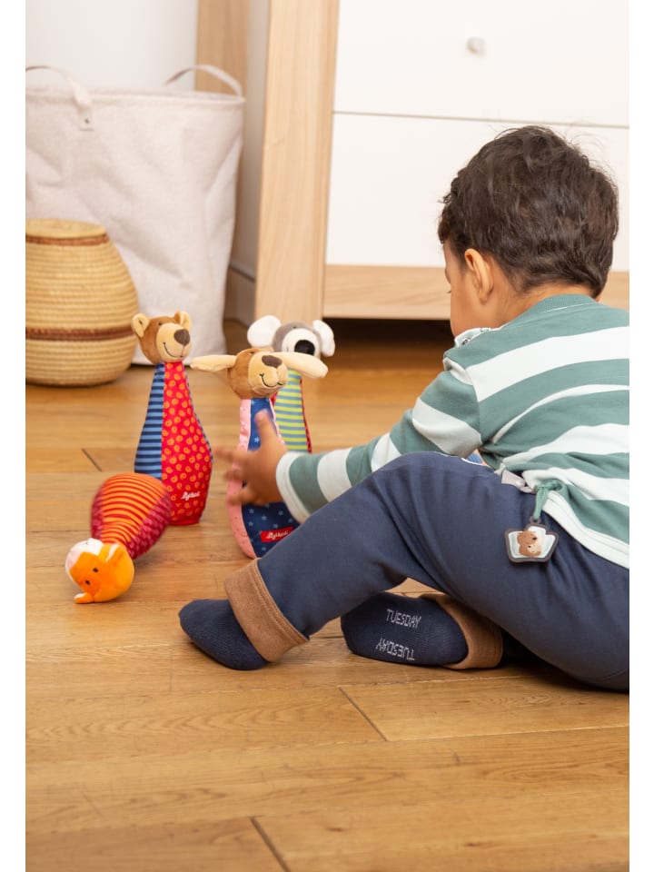 Sigikid Kegelspiel mit 6 Stofftierfiguren und Softball PlayQ in mehrfarbig günstig kaufen onesize
