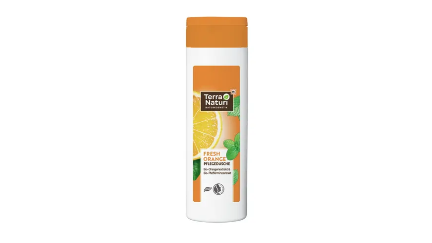 Terra Naturi FRESH ORANGE Pflegedusche Bio-Orangenextrakt & Bio-Pfefferminzextrakt 250 ml