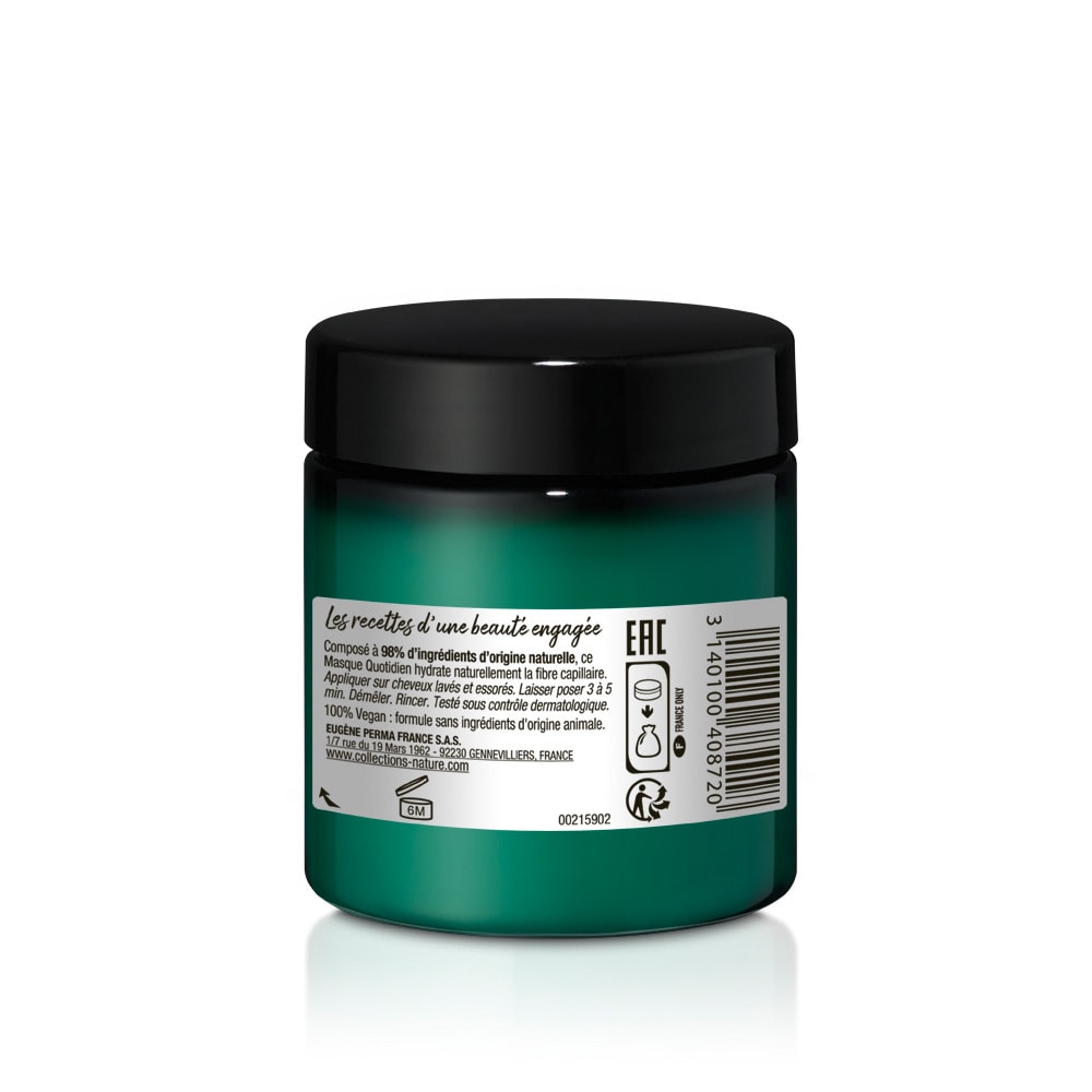Collections Nature Masque Hydratant Quotidien Idéal pour tous types de cheveux.