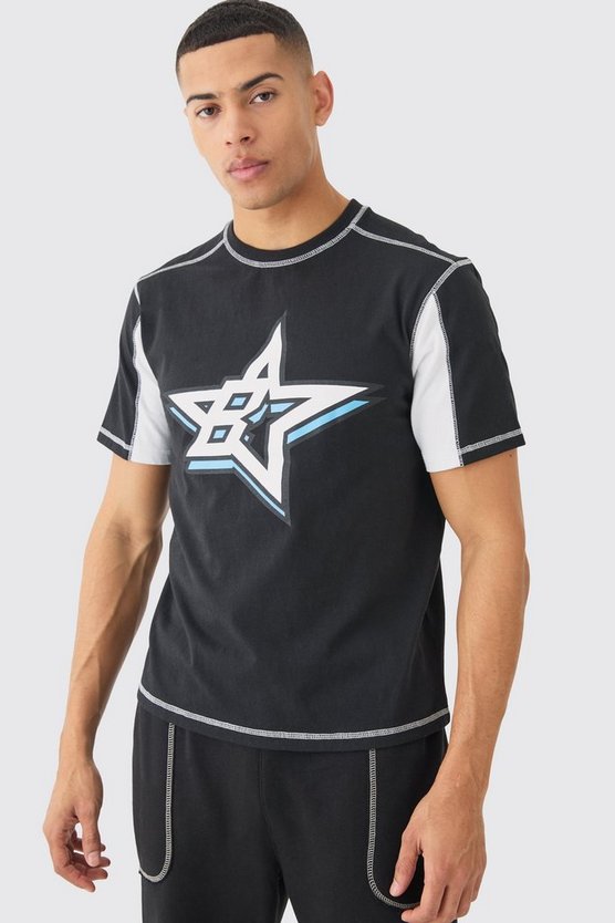 Official T-Shirt mit Kontrast-Naht