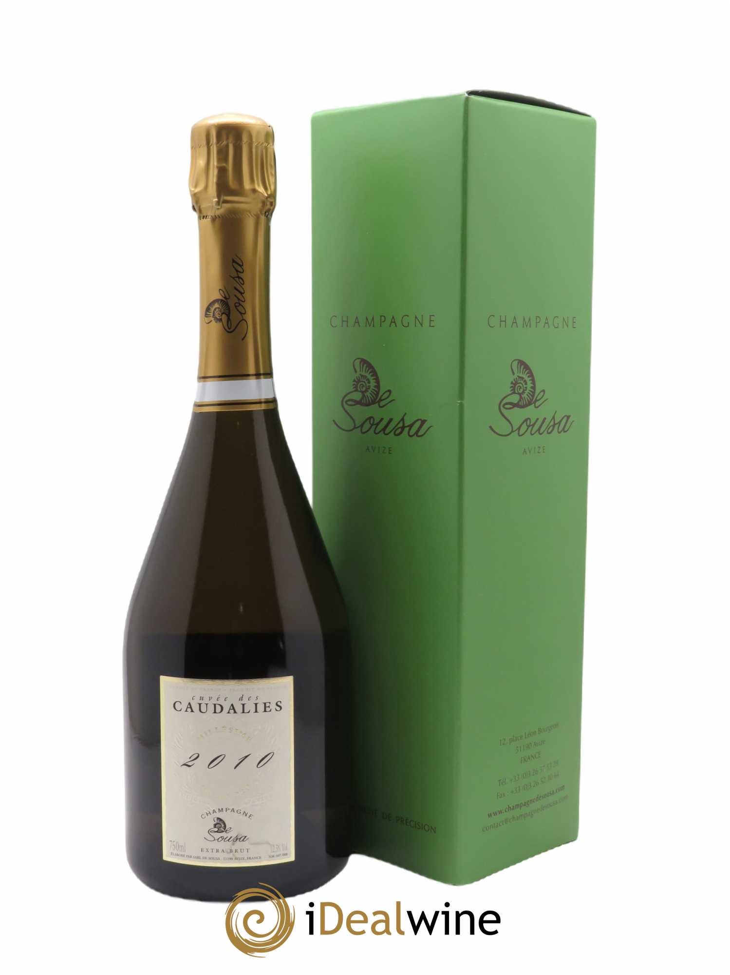 Cuvée des Caudalies Grand Cru Extra Brut De Sousa  2010 - Lot de 1 Bouteille