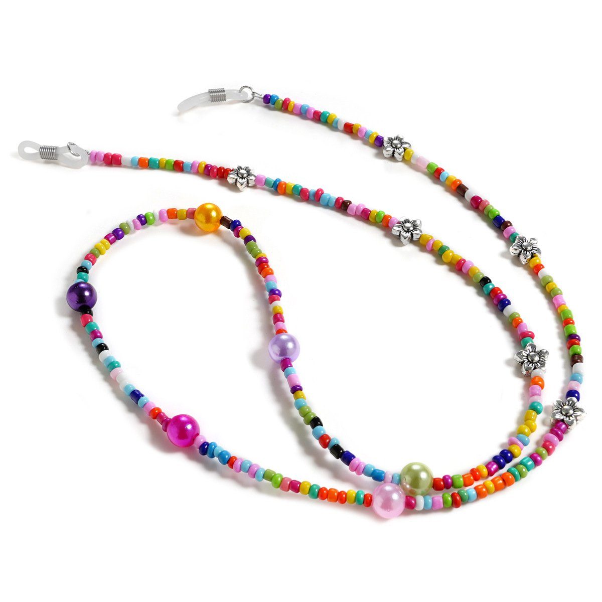 DRSEON Brillenkette 7 Chakren Stein Perlen Brillenkette, Kristall Edelstein
