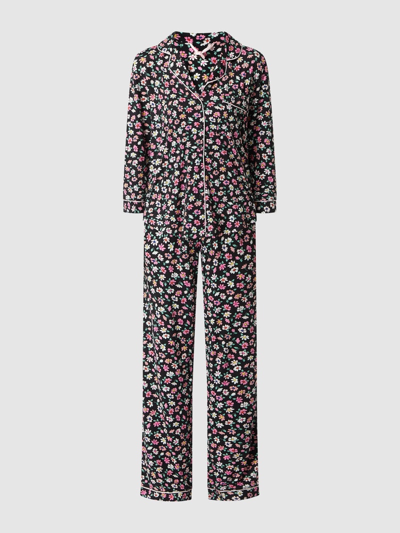 Pyjama mit Stretch-Anteil in schwarz