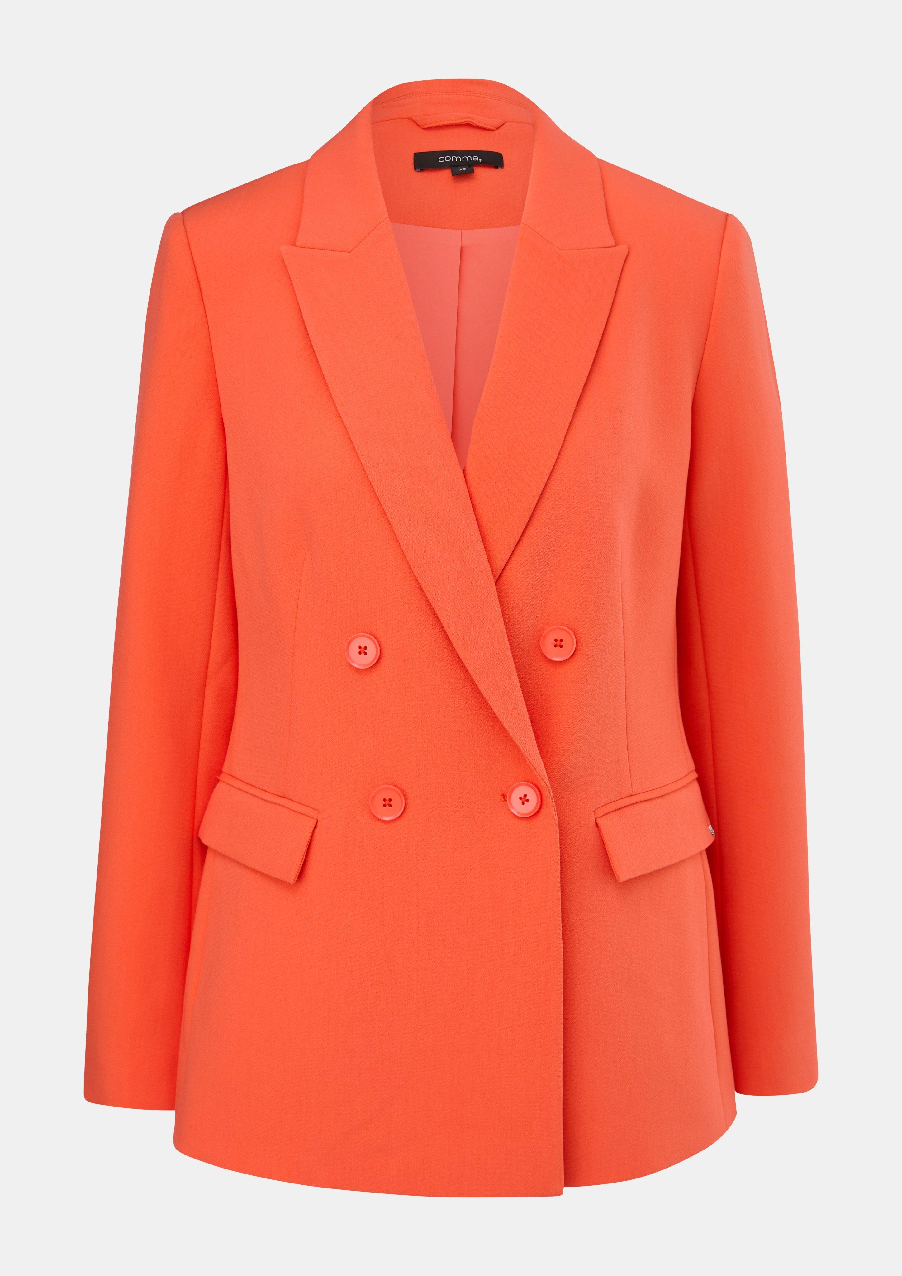 Blazer mit doppelreihigen Knöpfen - orange
