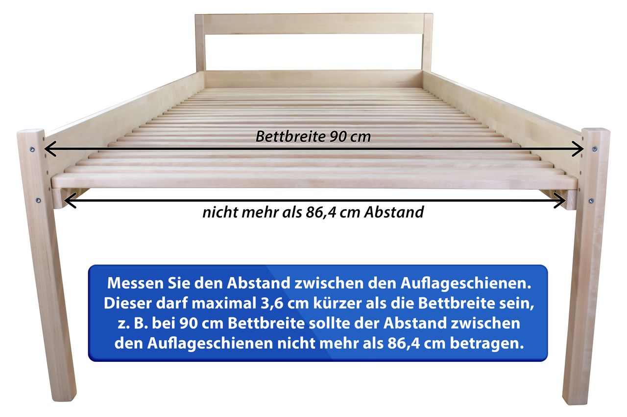 Coemo Rollrost 25 ! extrastabile Leisten 160 x 200 cm