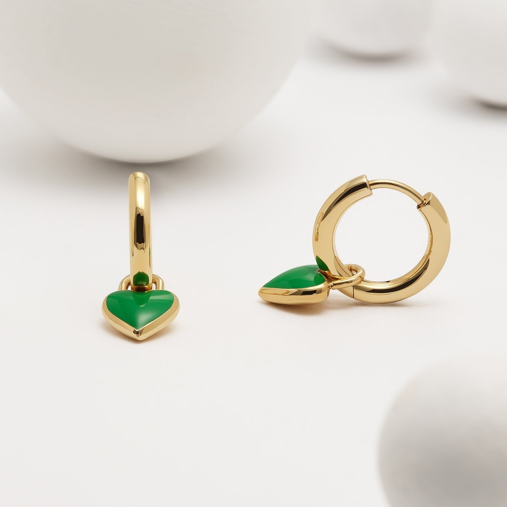 GMK Collection Créoles Acier inoxydable, Émail Boucles d'oreilles