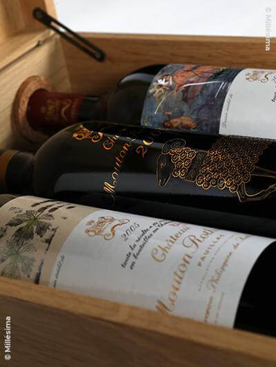 Caisse Luxe Chêne Mouton Rothschild 2000-2005-2010