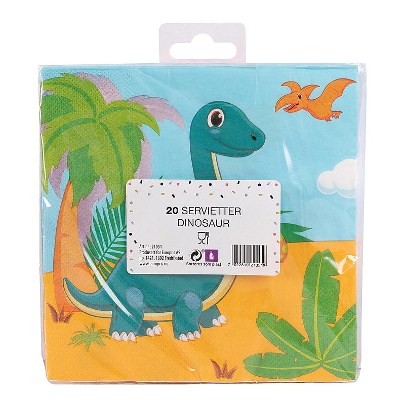 Giform Servietter 20-pk 33x33 cm dinosaur