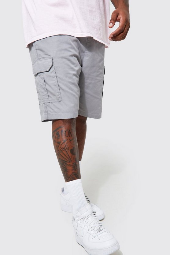 Plus Cargo-Shorts mit elastischer Taille