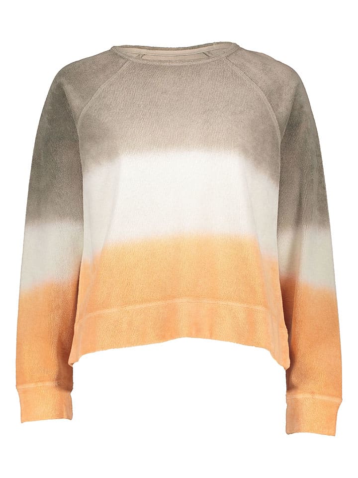 Juvia Sweatshirt in Taupe/ Creme/ Orange günstig kaufen