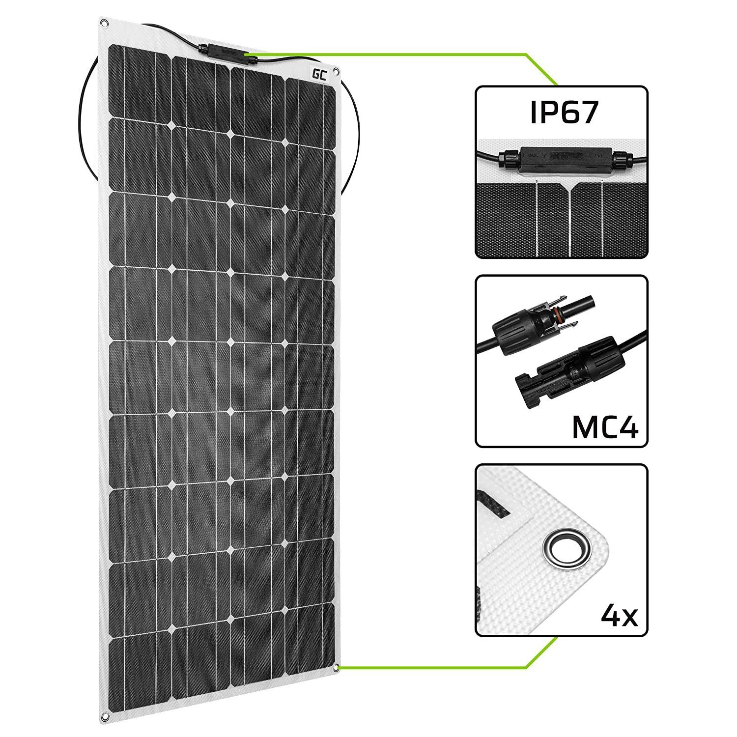 Green Cell PPV02 Flexibles Solarpanel 100W