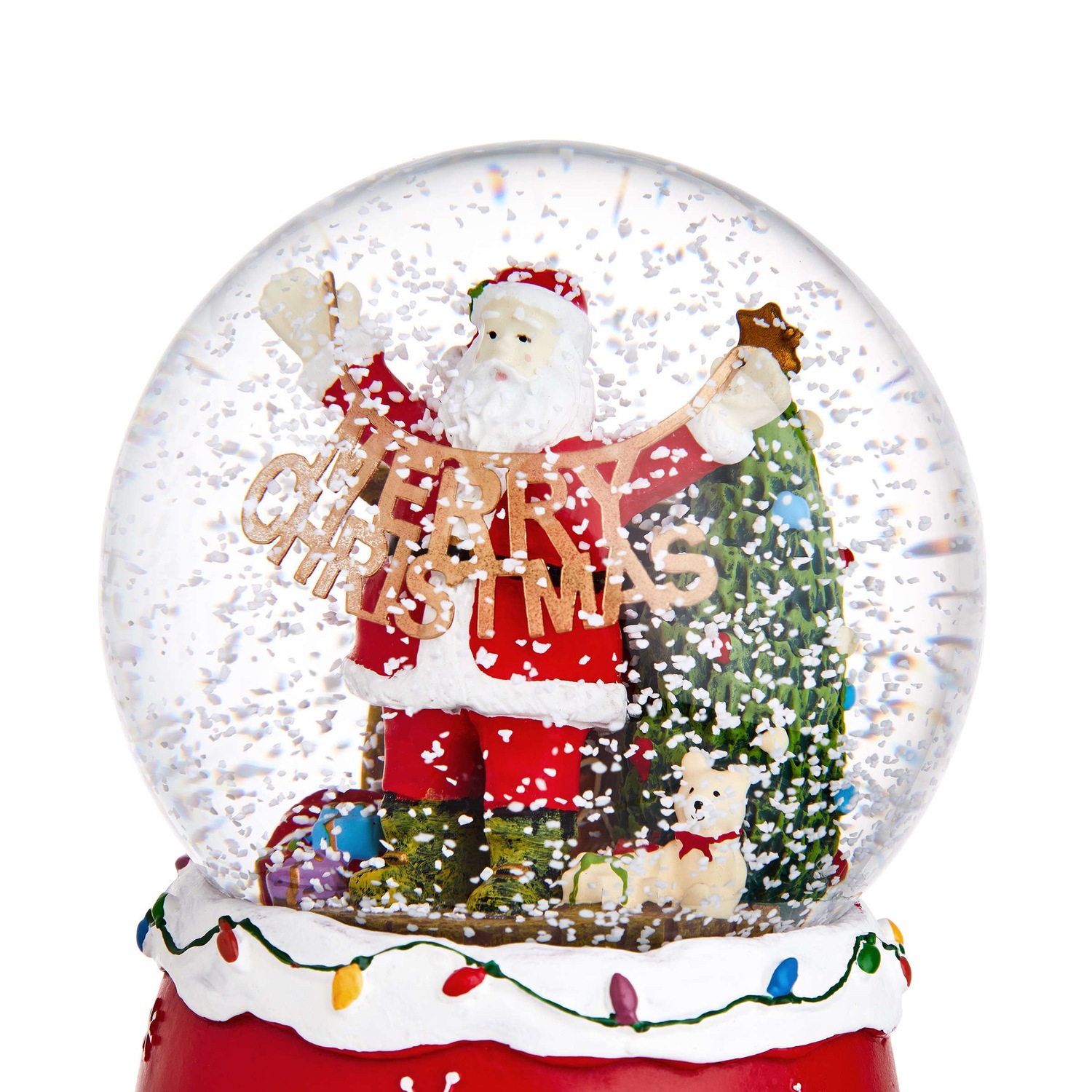 X-MAS Spieluhr Santa mit Girlande Höhe 15cm