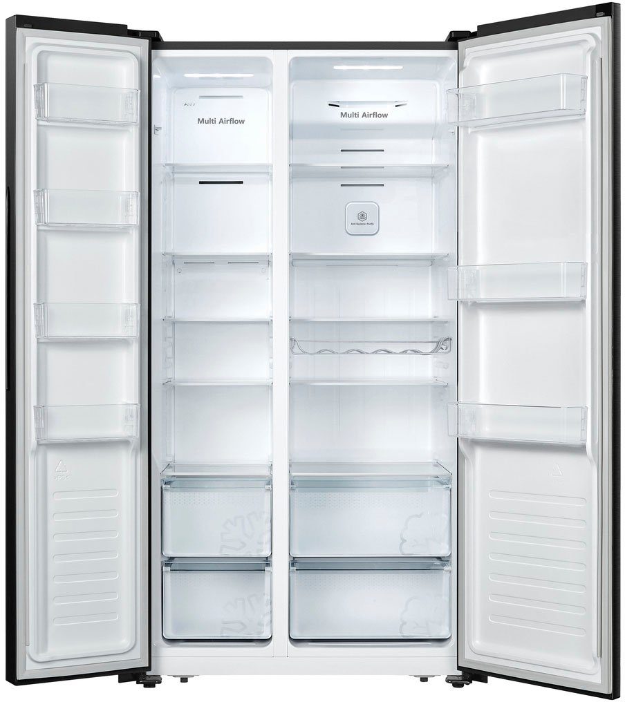 Hisense Side-by-Side RS677N4BFD, 178,6 cm hoch, 91 cm breit