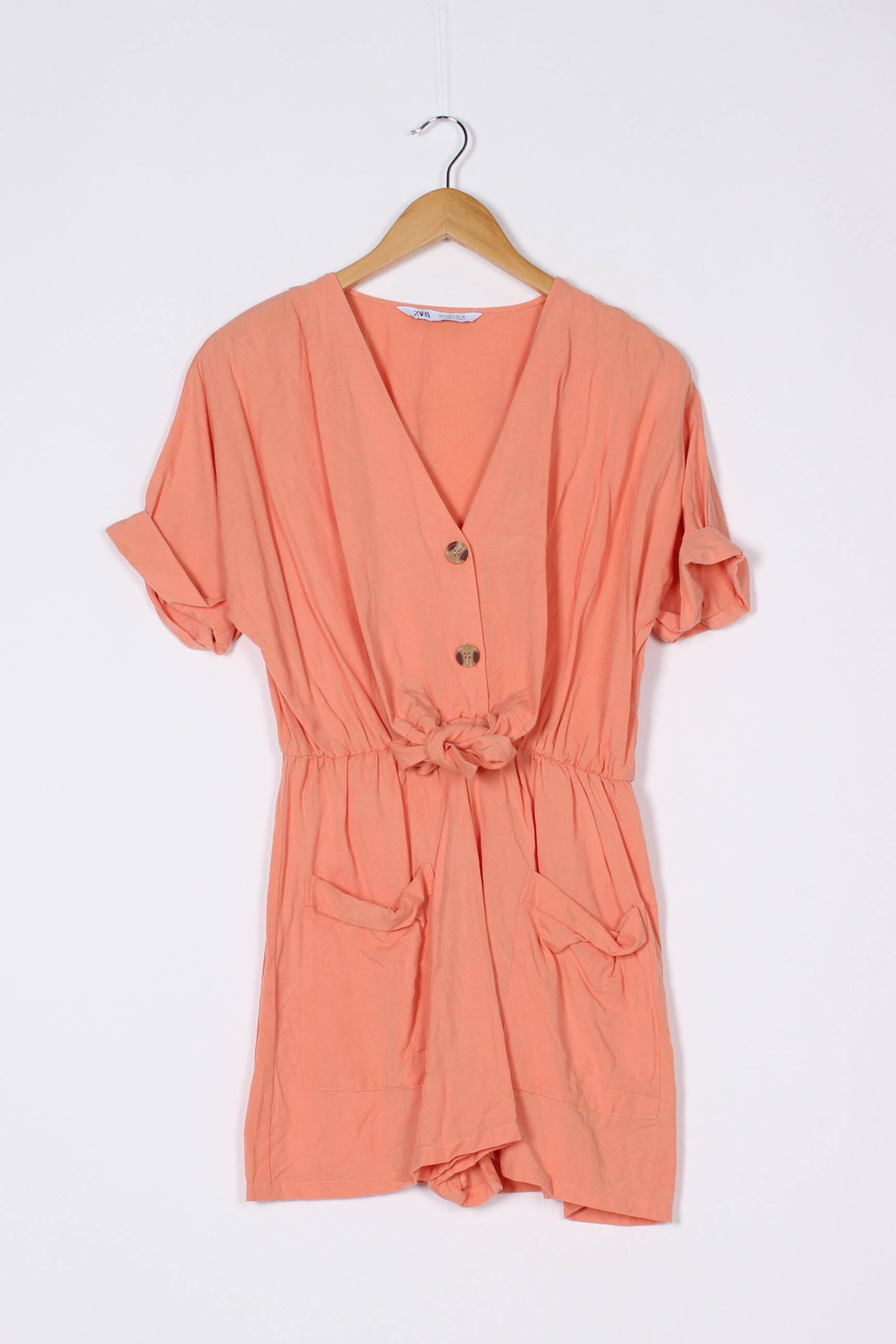 Zara Combi Shorts Femme couleur orange