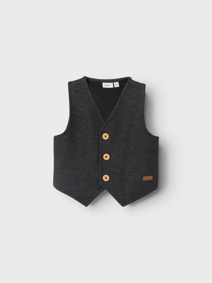 name it Anzugweste in dark grey melange günstig kaufen