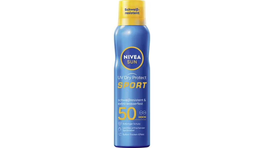 NIVEA SUN UV Dry Protect Sport erfrischendes Spray LF50 200 ml