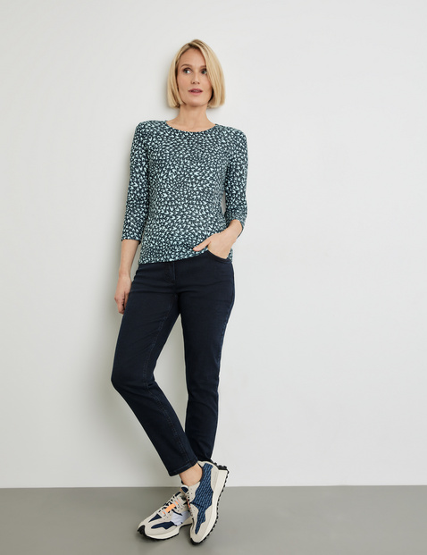 3/4 Arm Shirt in Ausbrenner-Qualität