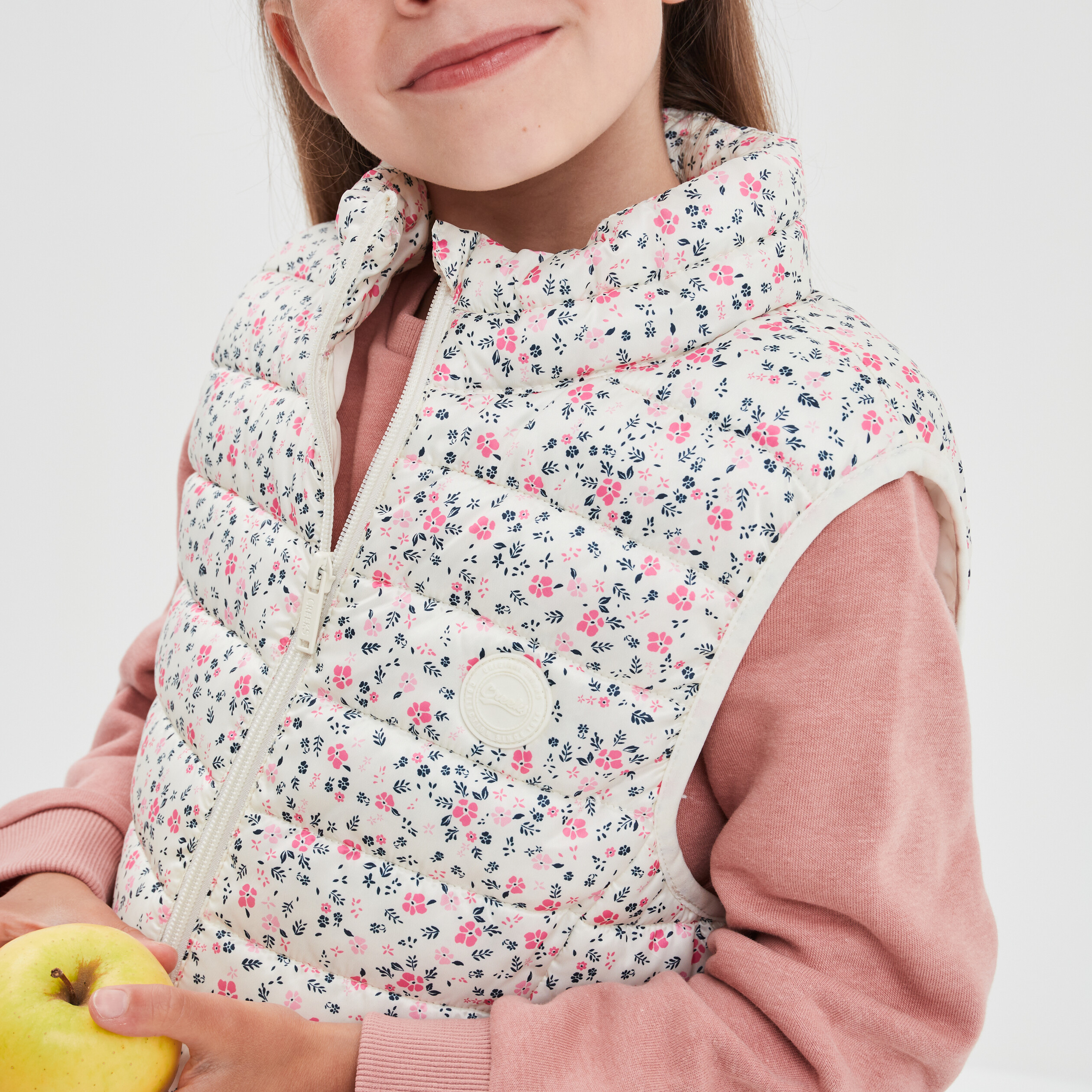 Doudoune sans manches col montant Creeks beige fille | La Halle
