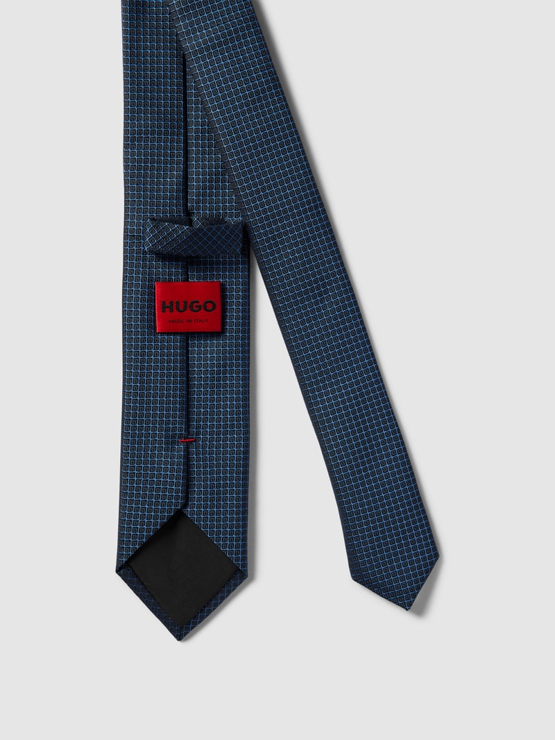 Krawatte mit Allover-Muster Modell 'Tie' (6 cm) in marineblau