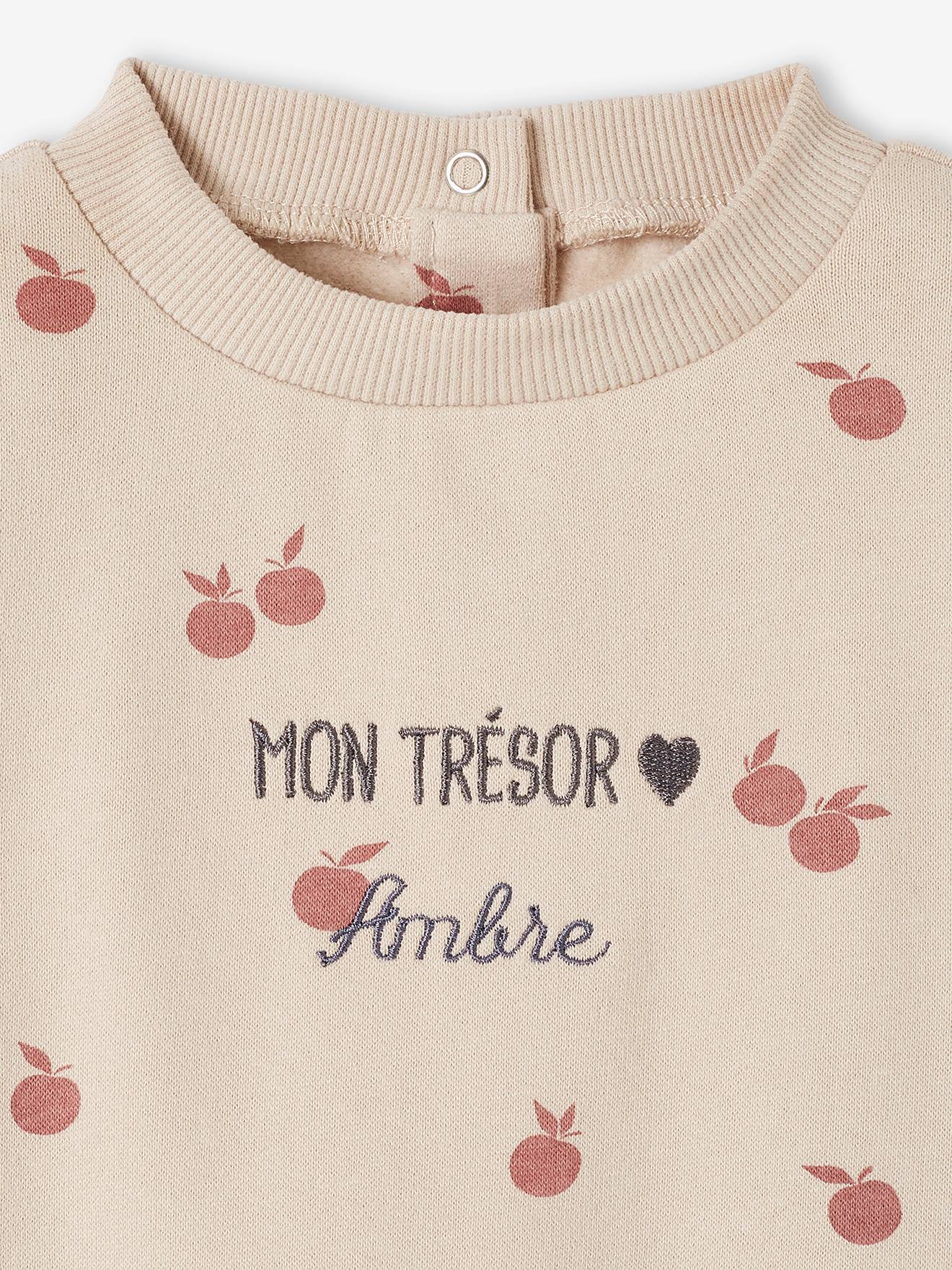 Ensemble robe + legging bébé personnalisable beige doré