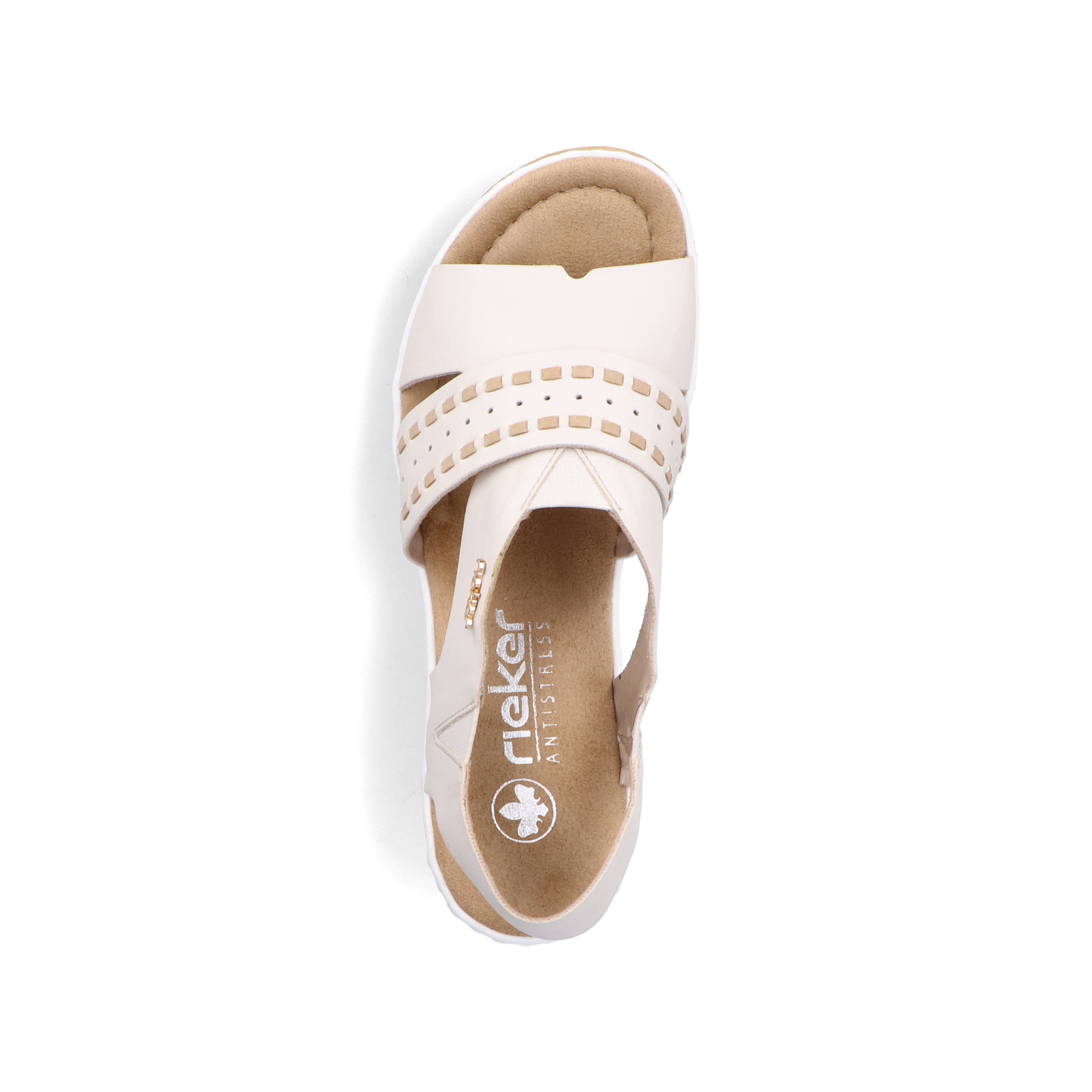 Rieker Damen Keilsandaletten hellbeige