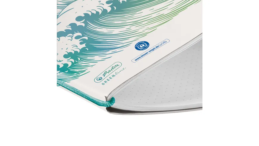 herlitz my.book flex Notizheft A5 GREENline Recycling- Karton-punktiert Welle