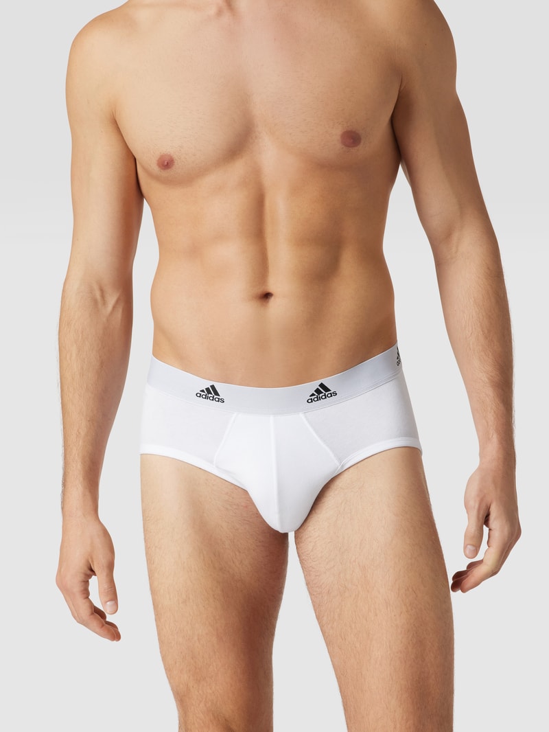 Trunks mit Label-Schriftzug im 3er-Pack in weiß