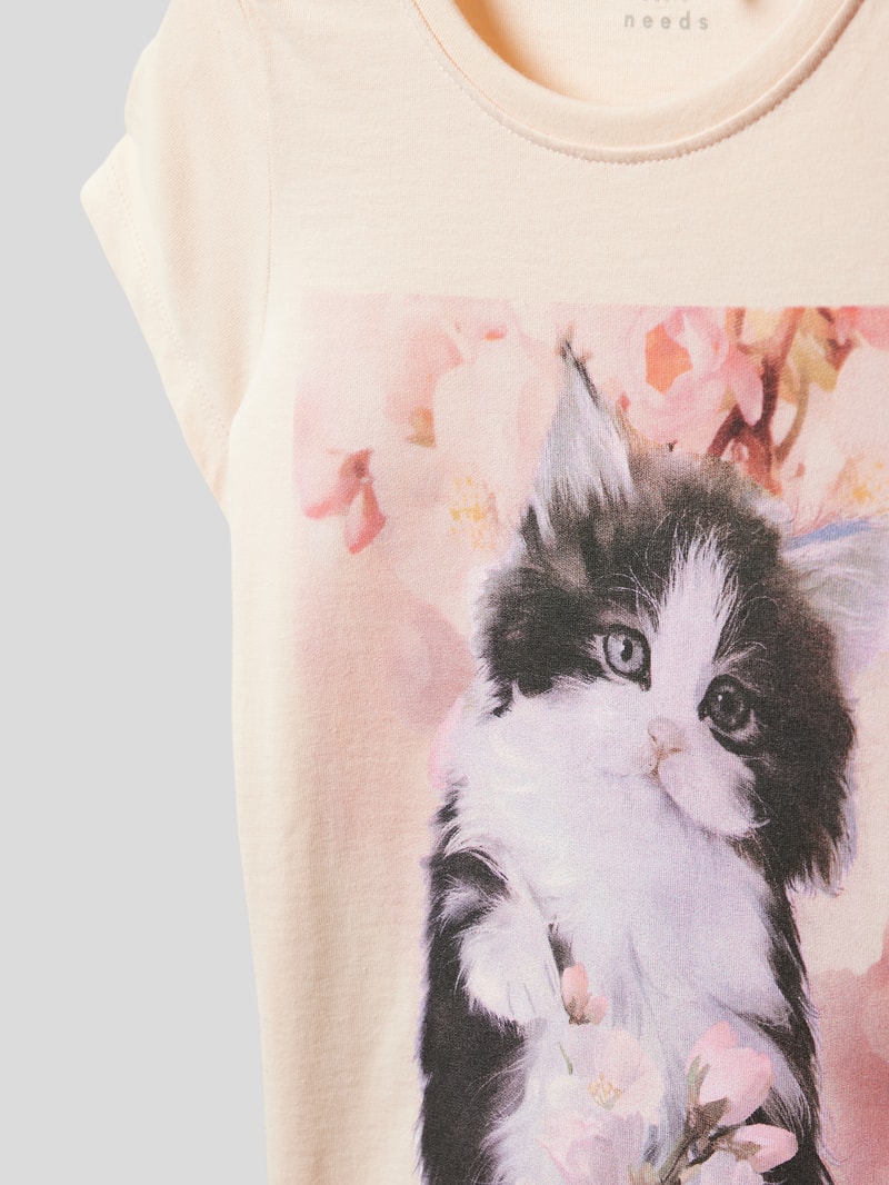 T-Shirt mit Motiv-Print Modell 'FRO' in hellrosa