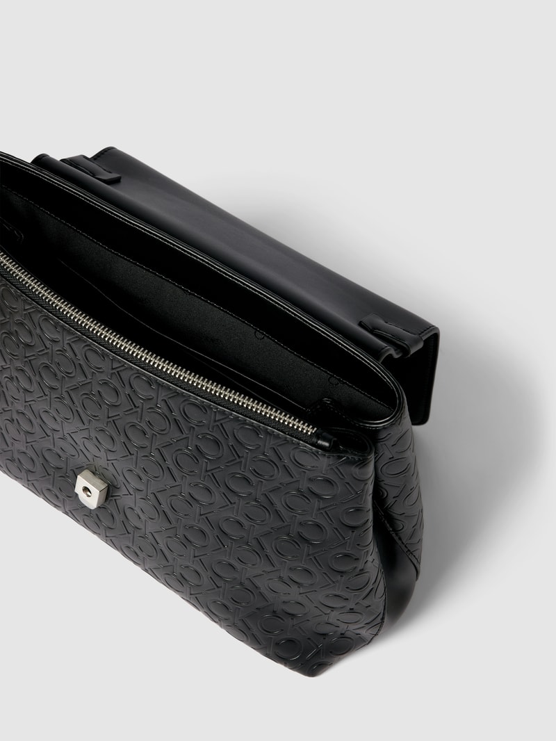 Handtasche mit verstellbarem Schulterriemen in schwarz