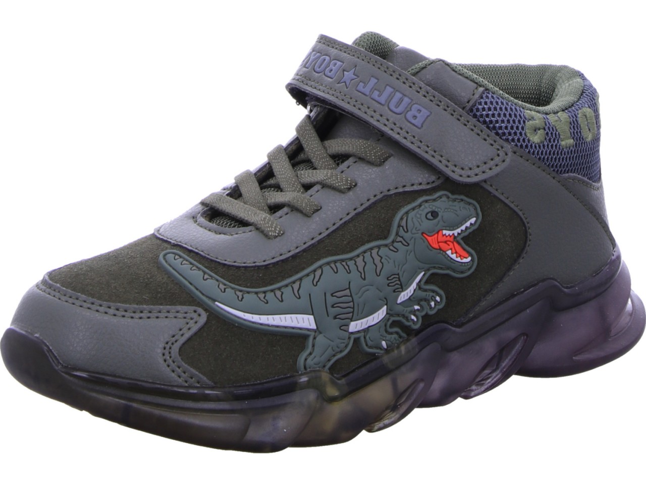 DIVERSE Jungen Halbschuhe grün T-Rex Mid