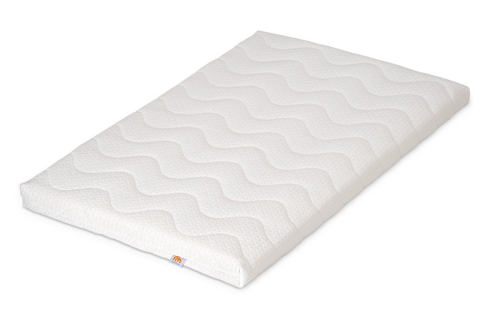 FabiMax Beistellbett Boxspring FIX, weiß lackiert, mit 12cm Rausroll-Schutzgitter, Matratze und Netz-Nestchen