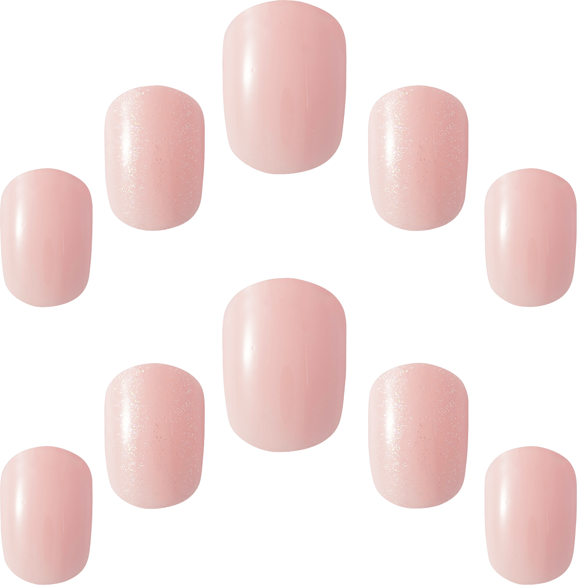 Künstliche Nägel Gel Finish Rose Fizz, 24 St