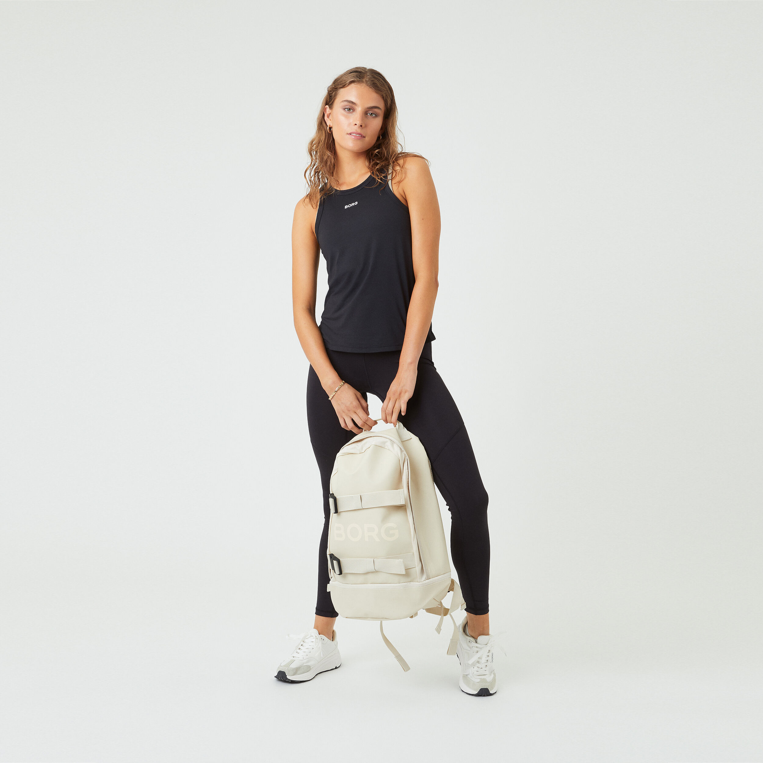 Borg Racerback Tank-Top Damen - Schwarz