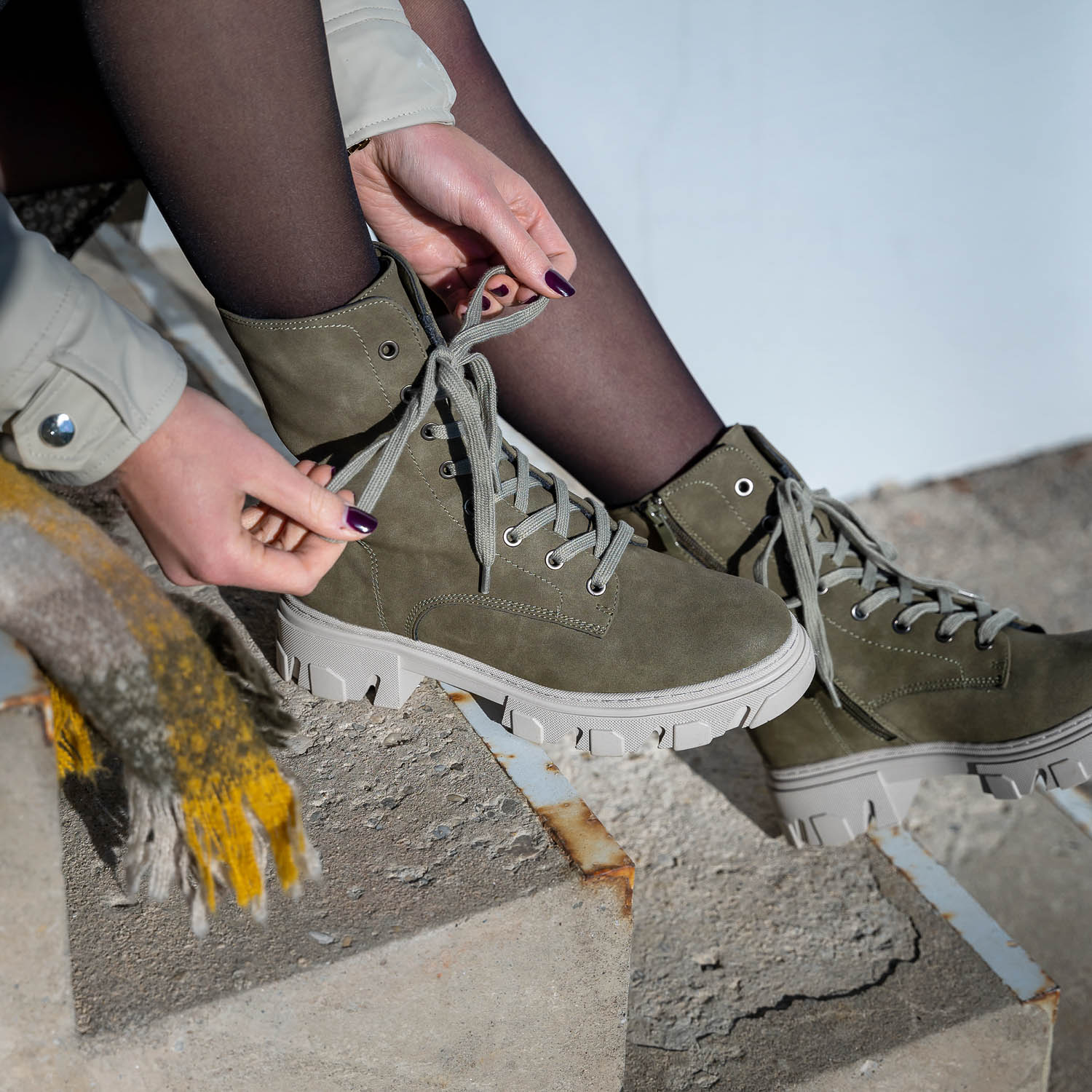 Palado Lefkada, Schnürstiefel, Damen, Khaki