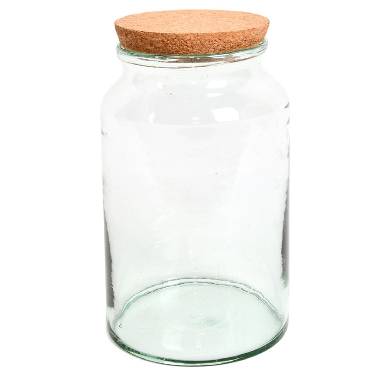 esschert design Übertopf Halboffene Terrarium Flasche Glas 7L Pflanzen Deko Gewächs Haus Blumen Kork Haus