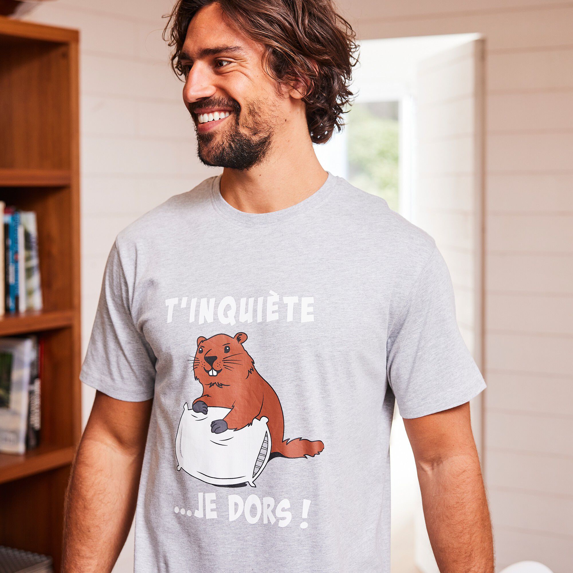 Pyjama short manches courtes marmotte