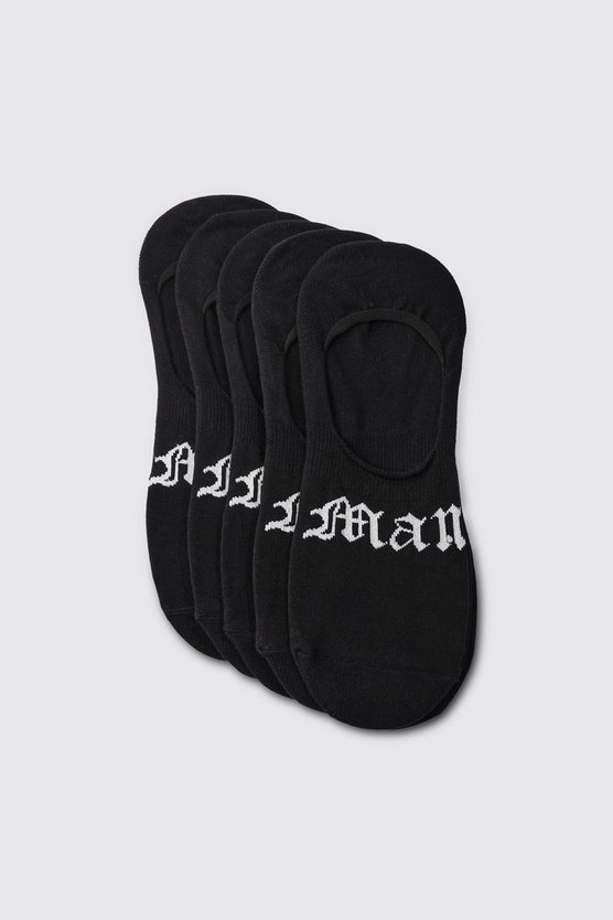 5er-Pack unsichtbare Gothic Man Socken