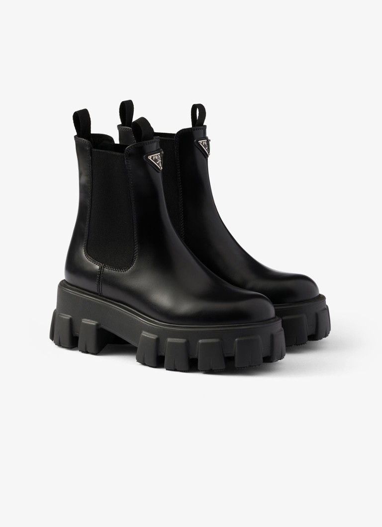Prada  Monolith chelsea boot van leer