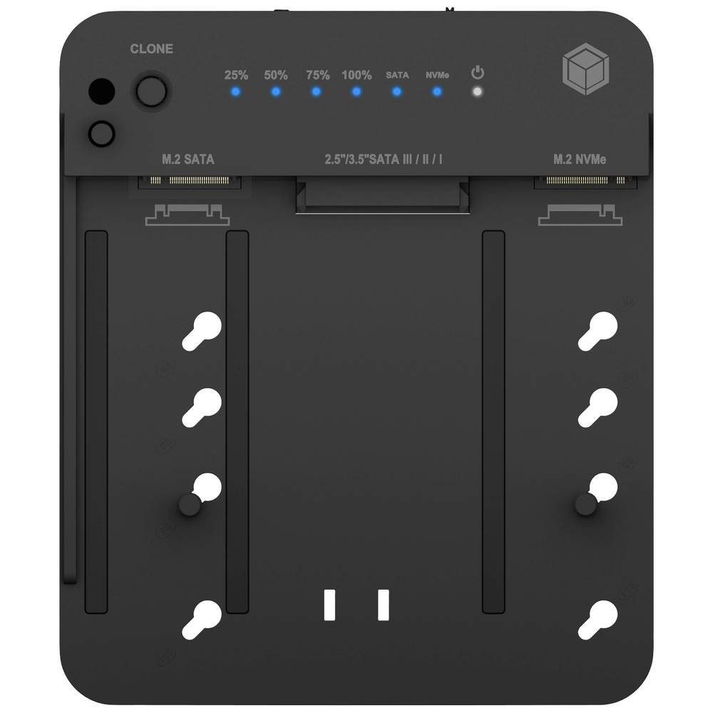 ICY BOX Festplatten-Dockingstation Festplatten-Kopierstation, mit Clone-Funktion