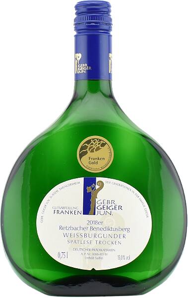 Weingut Gebr. Geiger jun. Weißburgunder Spätlese trocken Retzbacher Benediktusberg 2019