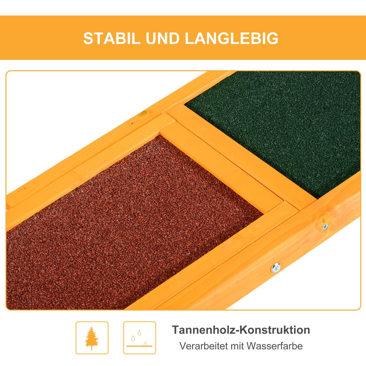 PawHut Hundewippe Hunde Agility Wippe Welpenspielzeug Hundesport 180 x 30 x 30 cm