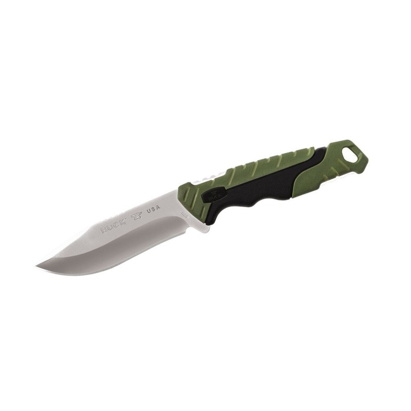 Buck Pursuit Small Green 0658GRS, Full Tang, Überlebensmesser.