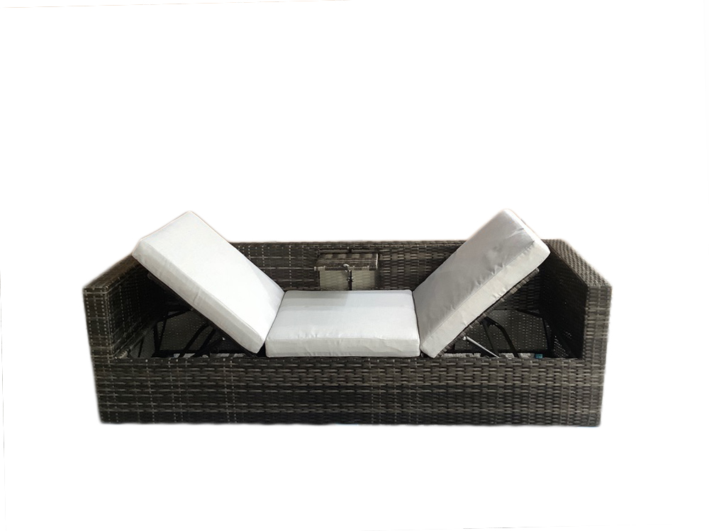 schütte Home & Living Rattan Multifunktionslounge 13-tlg. mit Auflagen hellgrau K/D