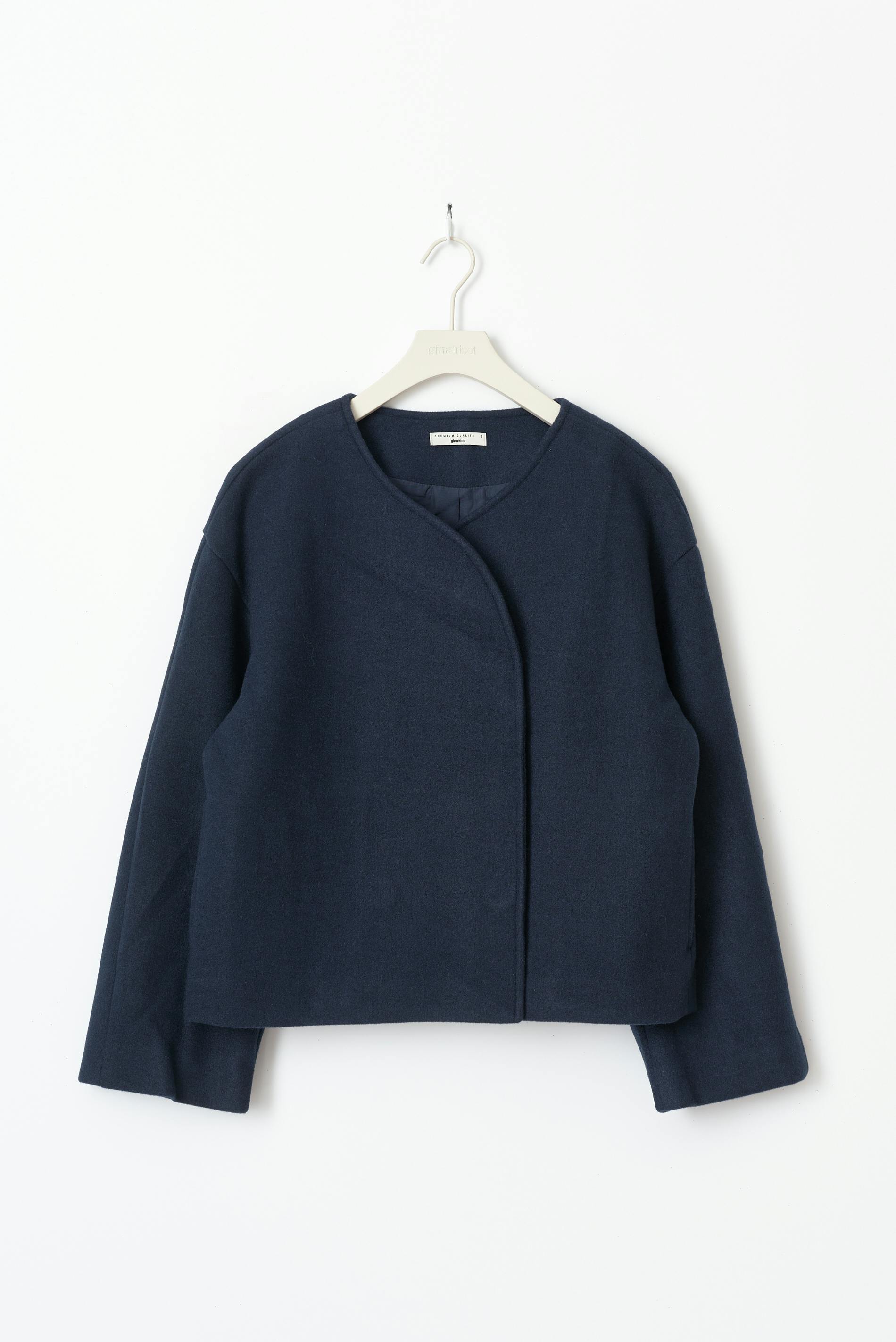 Round neck short jacket