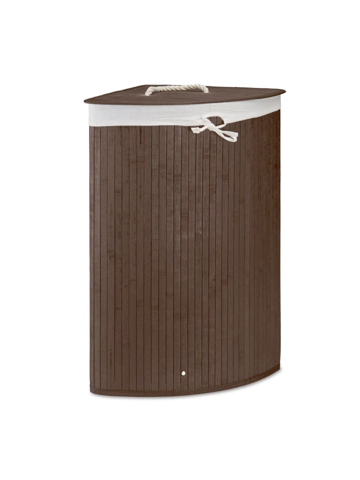 relaxdays 2 x Eckwäschekorb in Braun - (B)49,5 x (H)65 x (T)37 cm günstig kaufen onesize