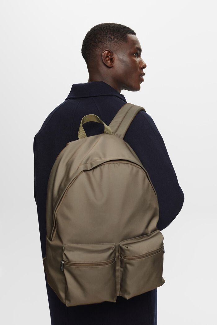 Rucksack aus Webstoff mit Zipperfach