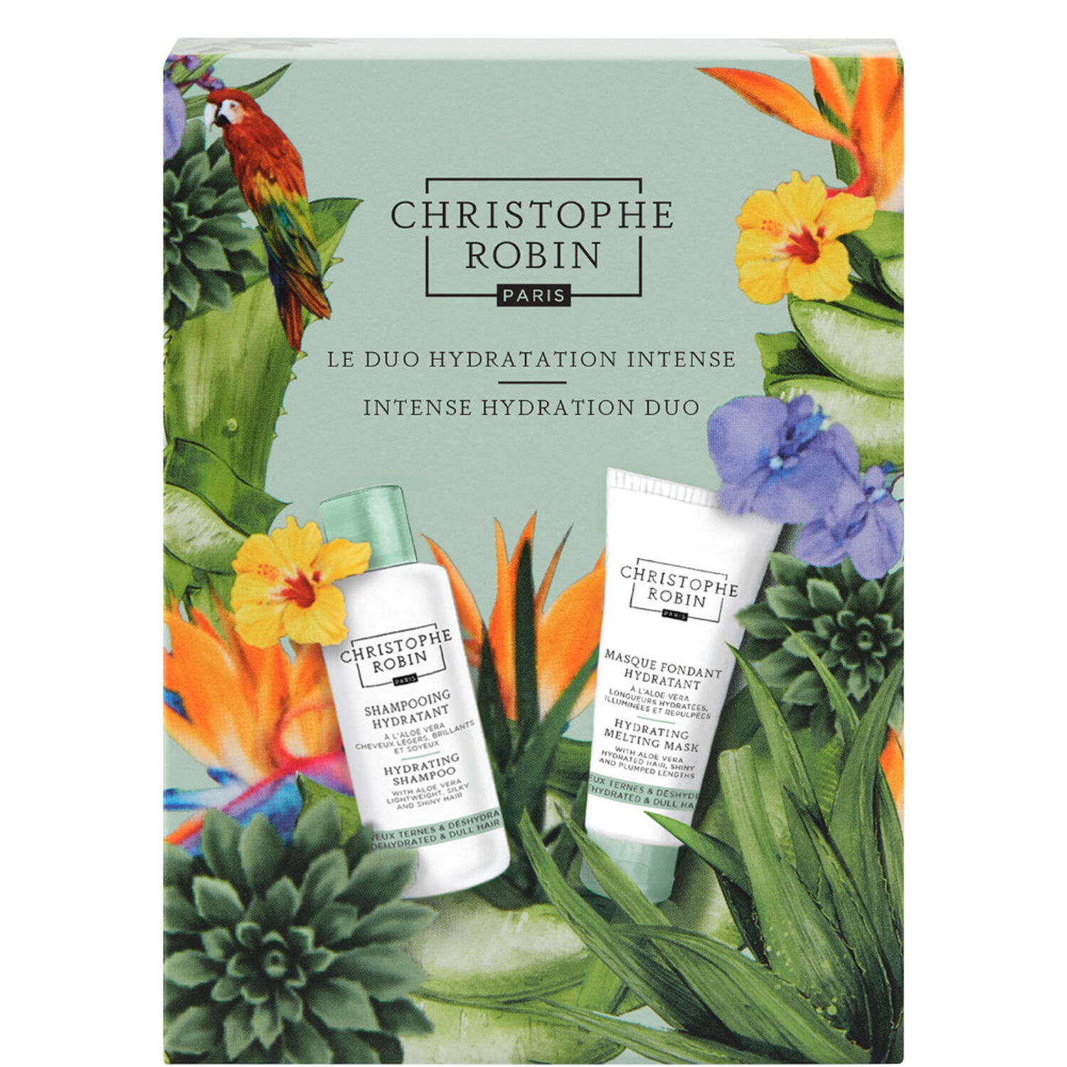 Christophe Robin Duo Hydratation intense Coffret shampooing 75 ml + Masque 40 ml + Crème 3 ml