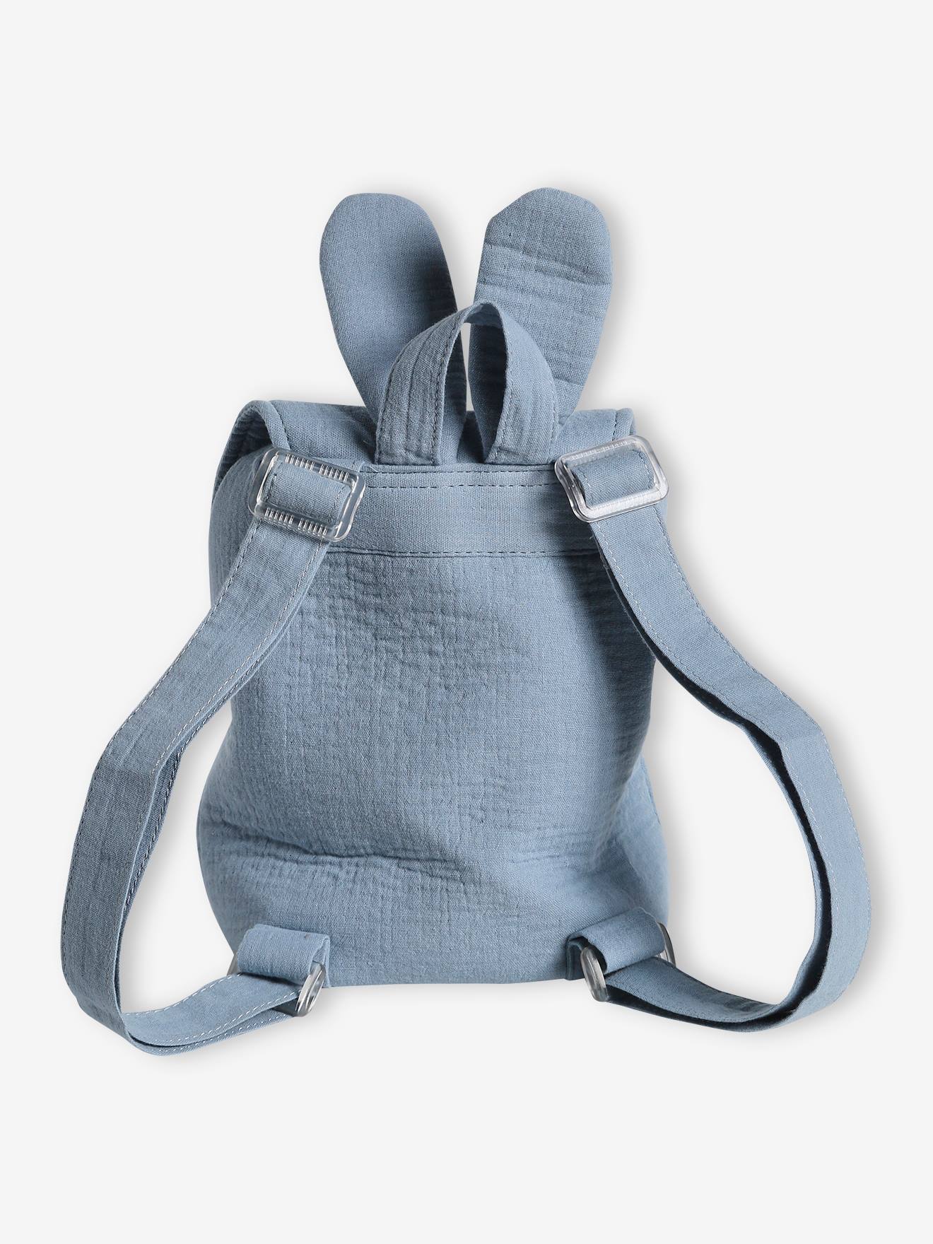 Vertbaudet Kinder Rucksack mit Ohren, personalisierbar - graubeige