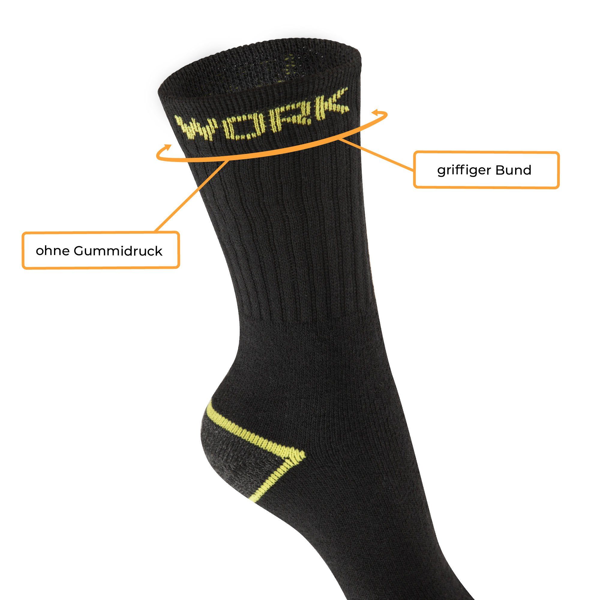 hemmy Fashion Arbeitssocken WORK Socken (5-Paar) Herren Arbeits- und Outdoorsocken, Funktionssocken